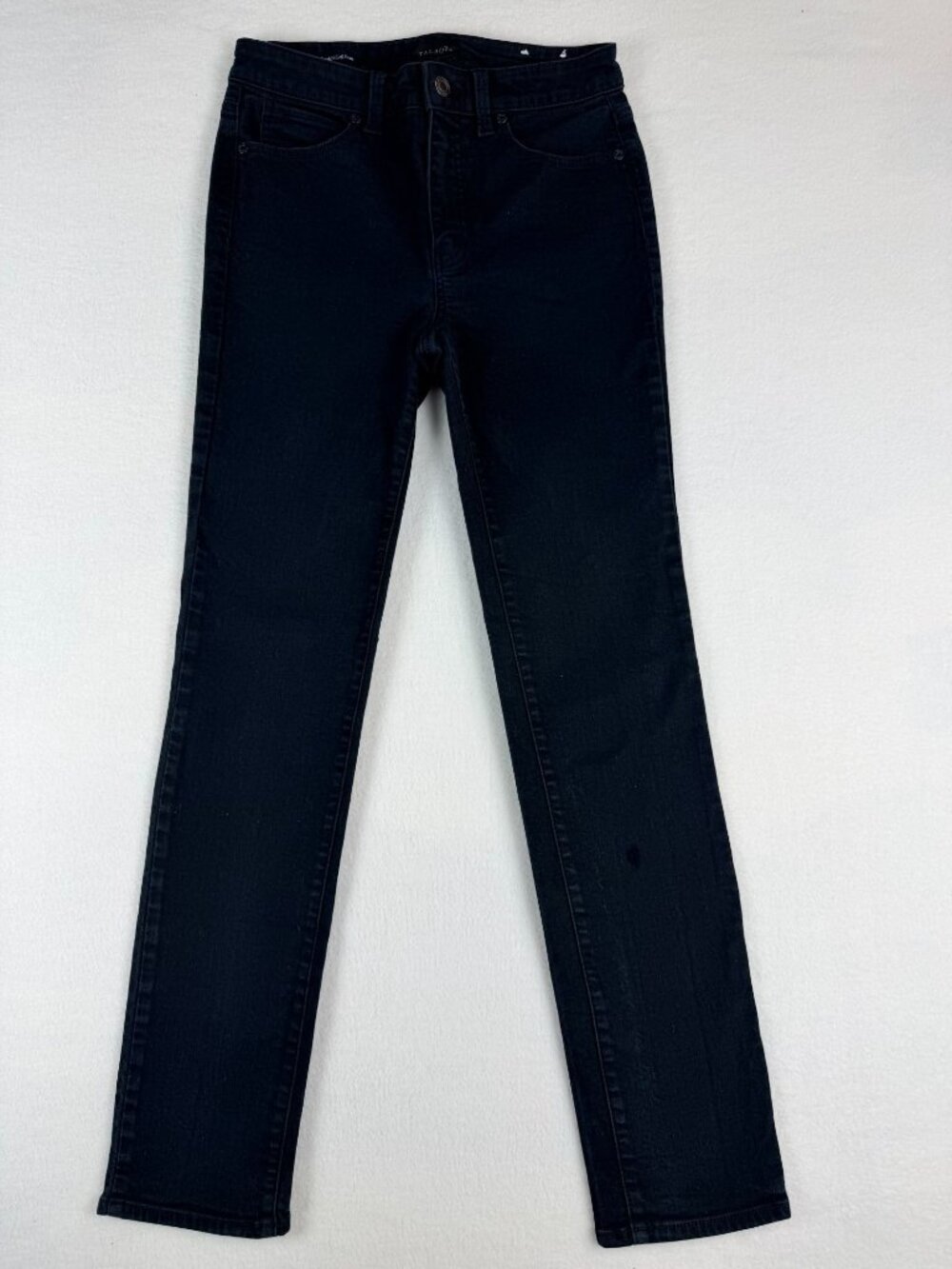 Talbots Women’s Straight Leg Jeans Size 2 Black Stretch Mid Rise Denim Pants
